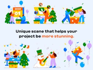 New Year And Christmas Illustration