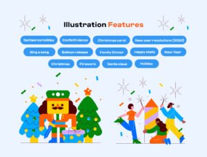 New Year And Christmas Illustration