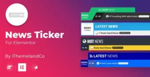 News Ticker for Elementor Plugin – Scrolling Headlines & Breaking News Widget