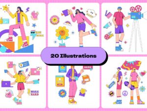 Ninety Illustrations pack