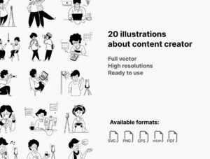 Notion Illustrations - Content Creator Club
