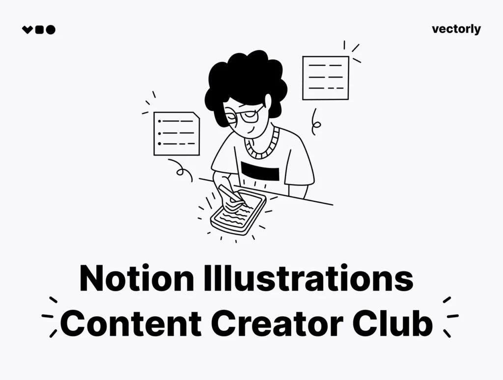 Notion Illustrations - Content Creator Club