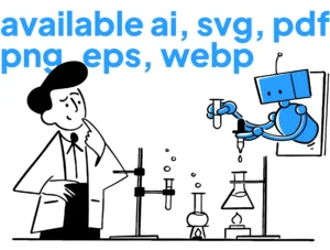 Notion Style Human & AI Illustrations