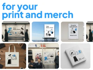 Notion Style Human & AI Illustrations