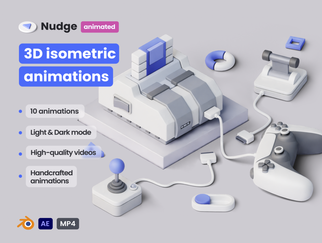 Nudge 3D animated