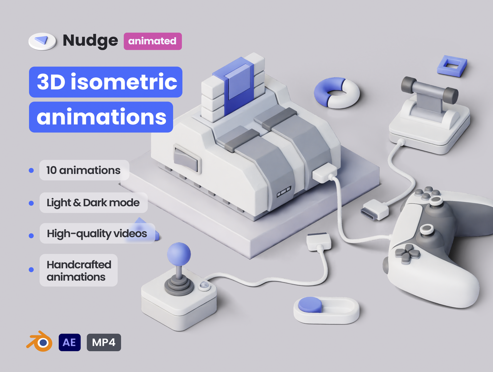 Nudge 3D animated
