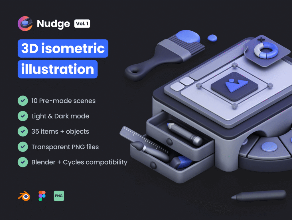Nudge Vol.1 - Isometric Illustration