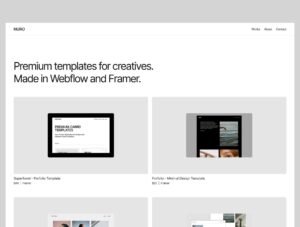 Nuro - Minimal Portfolio Framer Template