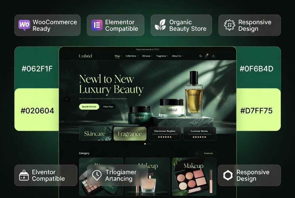 Umbriel Organic Cosmetics & Perfume WooCommerce WordPress Theme 1.3.1