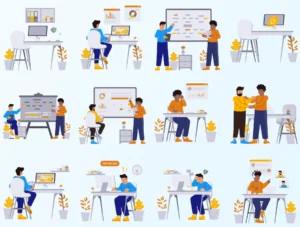 Office Activity 2D Illustration Pack