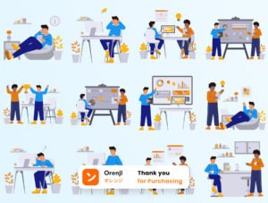 Office Activity 2D Illustration Pack