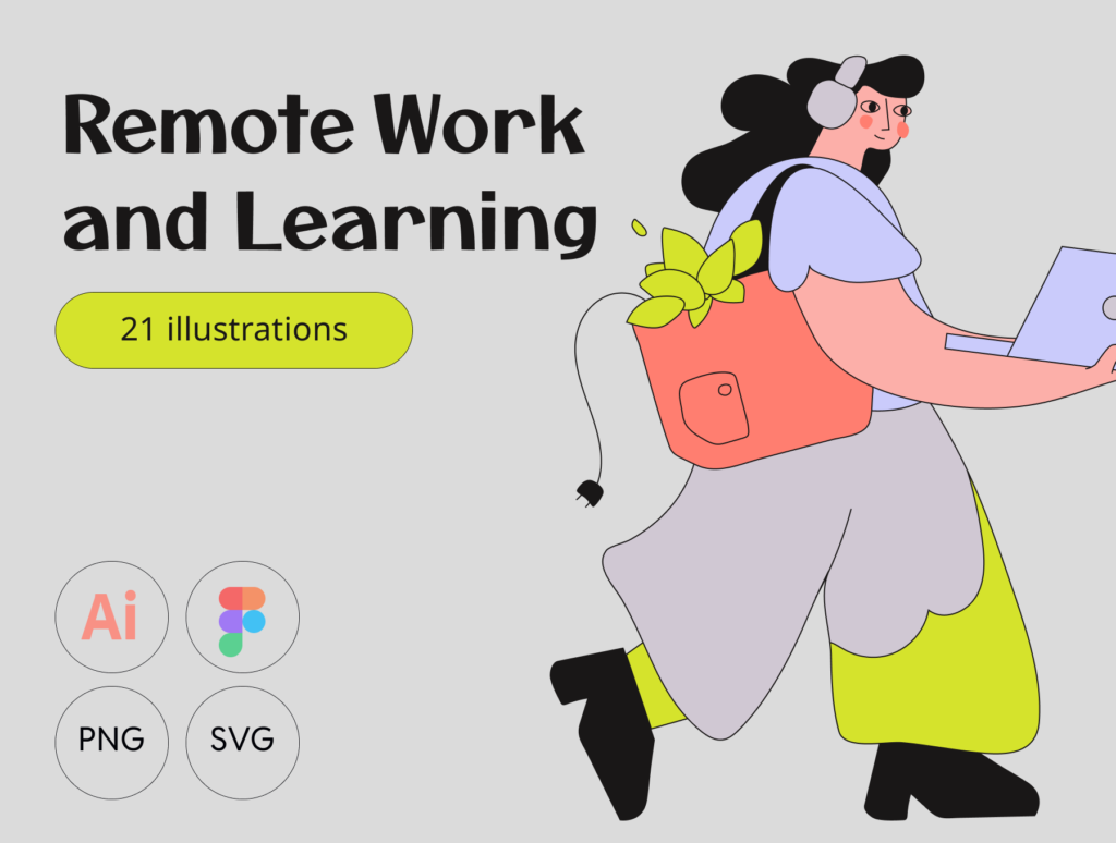 Online Learning/Work illustrations