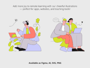 Online Learning/Work illustrations