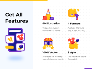 Online shopping Illustration - Bukeicon 2.0 series