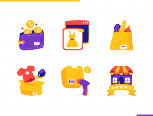 Online shopping Illustration - Bukeicon 2.0 series