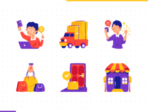 Online shopping Illustration - Bukeicon 2.0 series