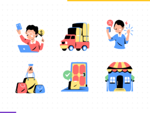 Online shopping Illustration - Bukeicon 2.0 series