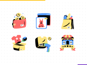 Online shopping Illustration - Bukeicon 2.0 series