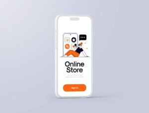 Online shopping and E-commerce concept set