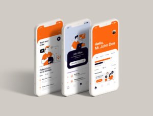 Online shopping and E-commerce concept set