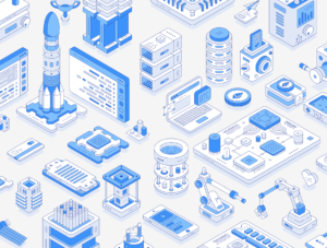 Outline Isometric Illustration Set for Figma