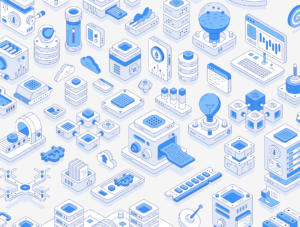 Outline Isometric Illustration Set for Figma