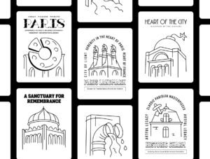 Paris Landmark Icon Set