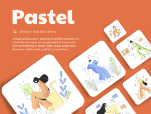 Pastel illustrations