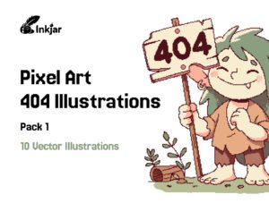 Pixel Art 404 Illustrations - Pack 1