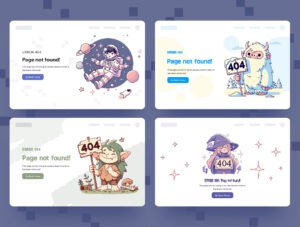 Pixel Art 404 Illustrations - Pack 1