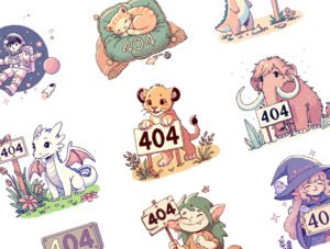 Pixel Art 404 Illustrations - Pack 1