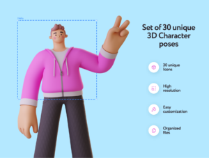 Ponty Student 3D Character Set
