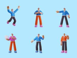 Ponty Student 3D Character Set