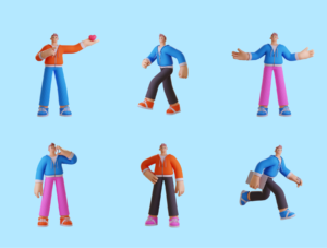 Ponty Student 3D Character Set