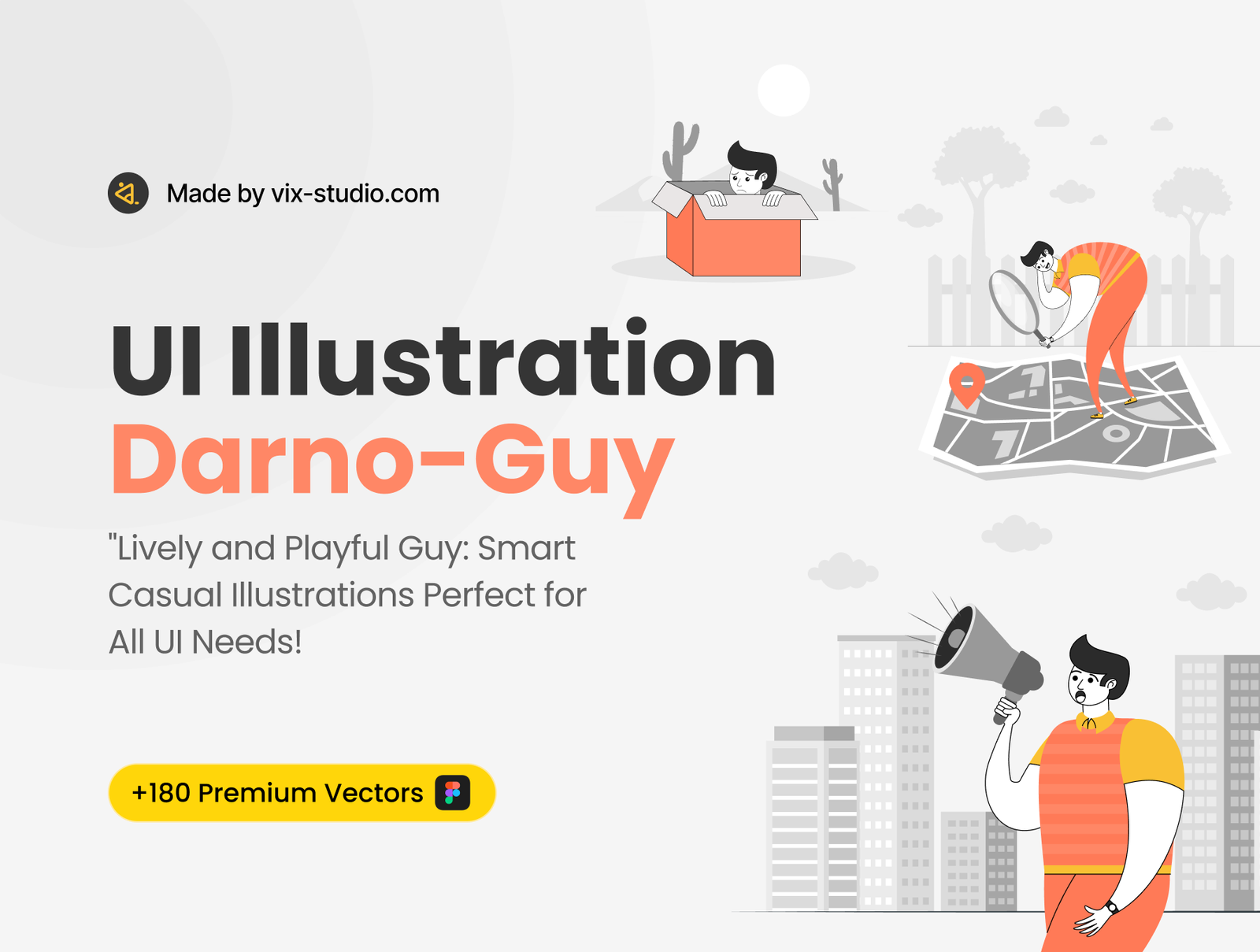 Premiumm UI Illustration Pack - Darno Guy Premium UI Illustration Pack - Darno Guy