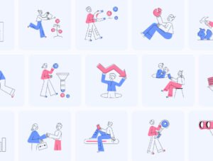 Professional Growth Illustration Set