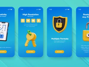 Protection & Security 3D Icon Set