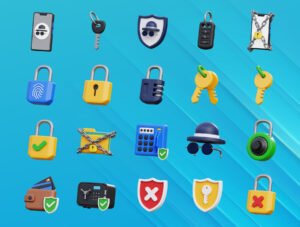Protection & Security 3D Icon Set