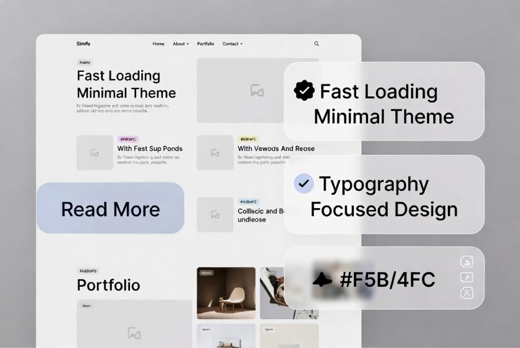 Themify Simfo Minimal WordPress Theme 7.5.8 – Clean Blog & Portfolio Website Builder