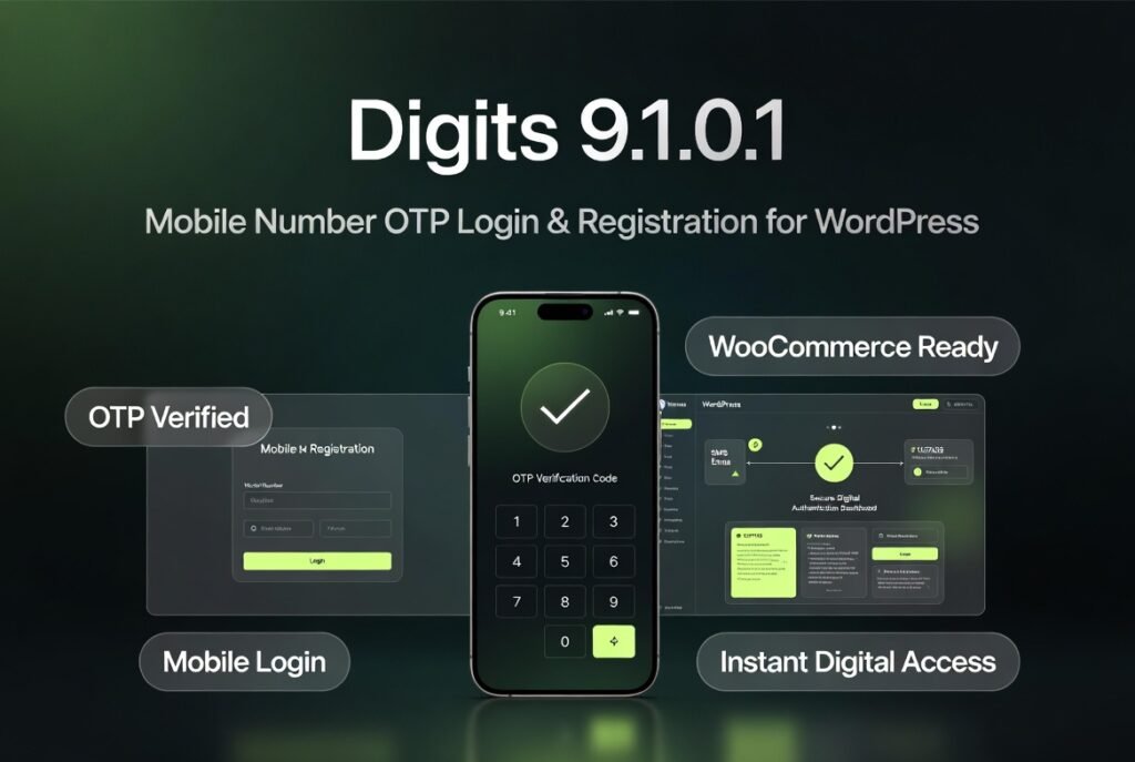 Digits 9.1.0.1 – WordPress Mobile Number OTP Login & Registration Plugin