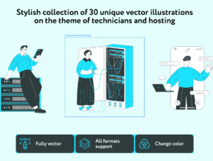 Qutex Hosting Illustrations
