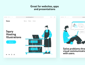 Qutex Hosting Illustrations