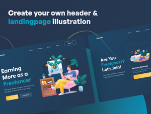Remotely - Freelance & Remote Job Illustrations