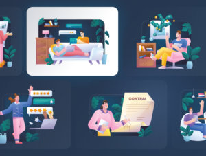 Remotely - Freelance & Remote Job Illustrations