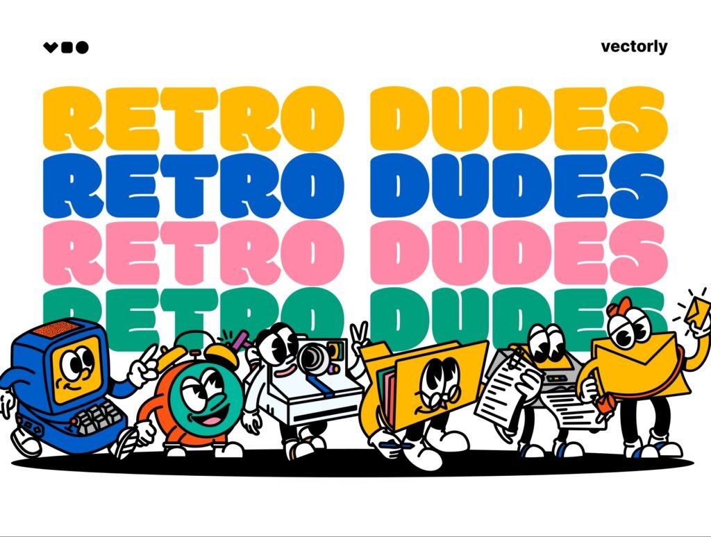 Retro Dudes Illustrations
