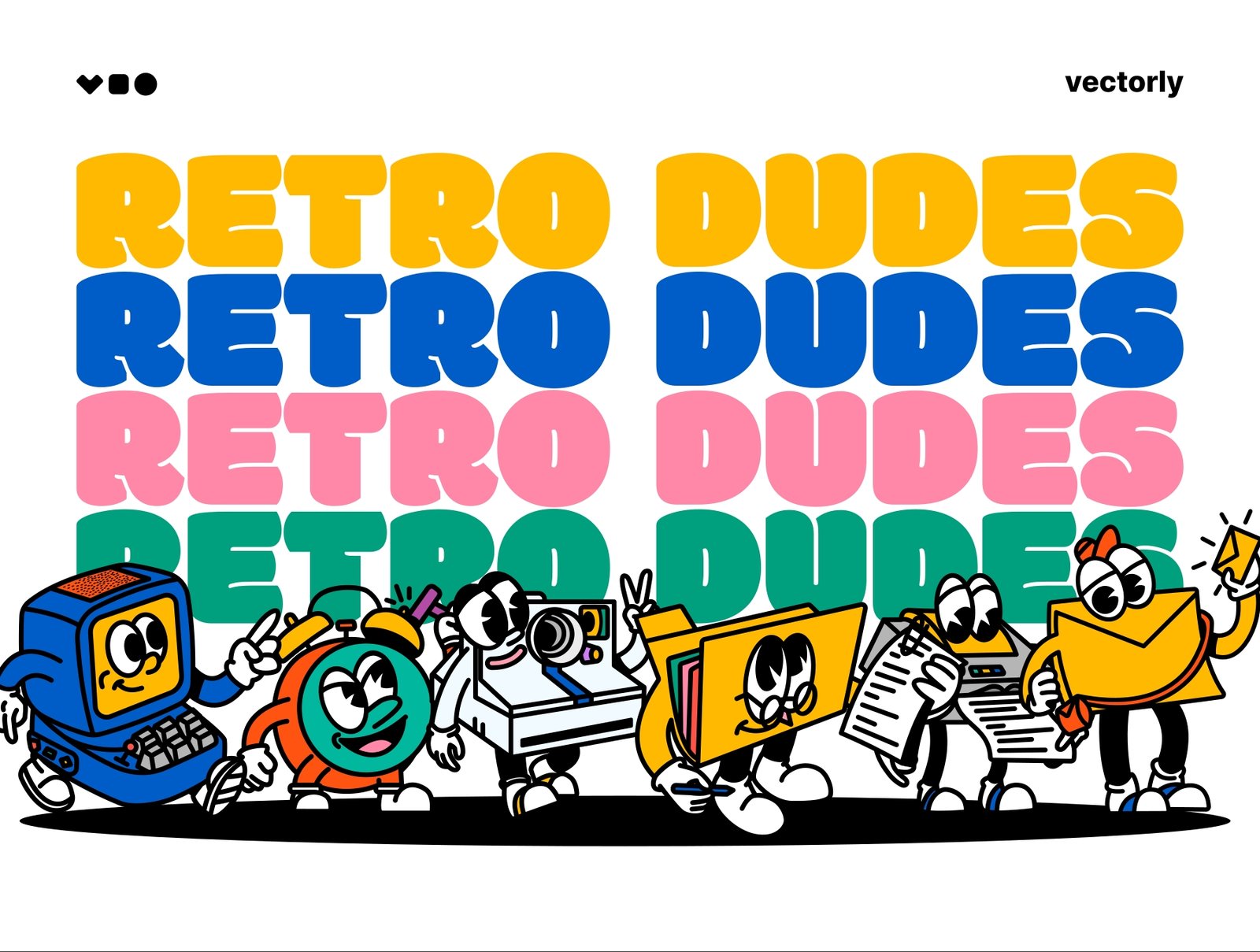 Retro Dudes Illustrations