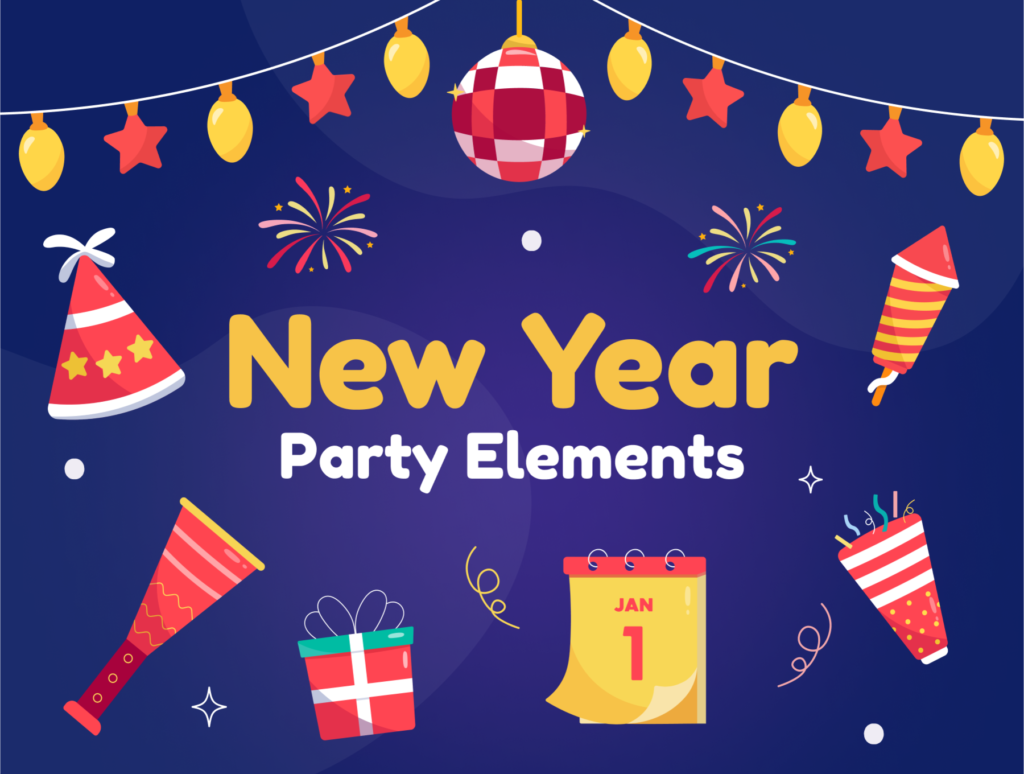 Revelry - New Year Party Elements Illustration Set