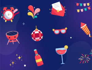 Revelry - New Year Party Elements Illustration Set