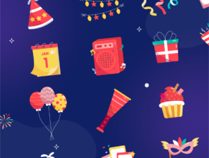 Revelry - New Year Party Elements Illustration Set