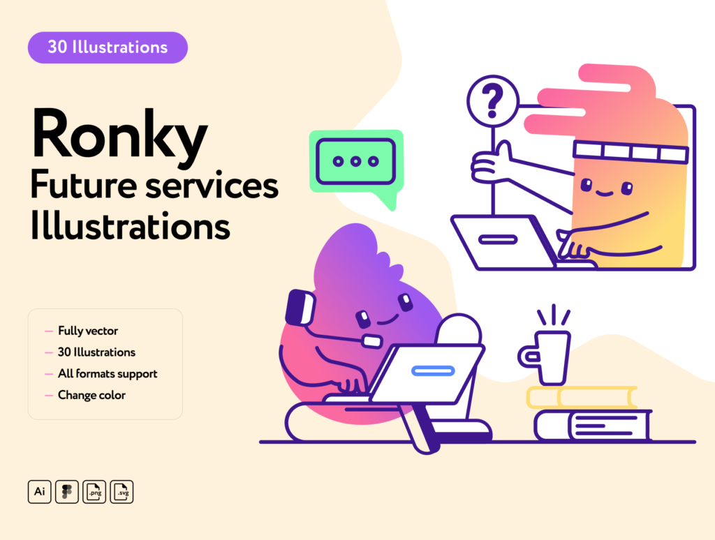 Ronky Future Services Illustrations